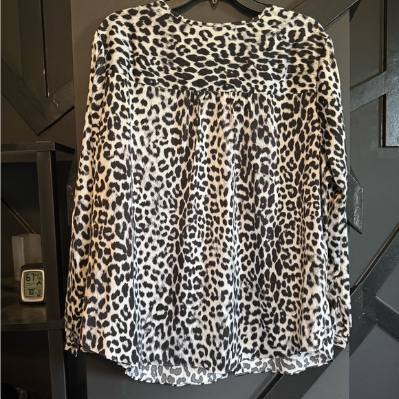 J. Jill Animal Print Boxy Blouse | Long Sleeve XLP - Picture 3 of 3